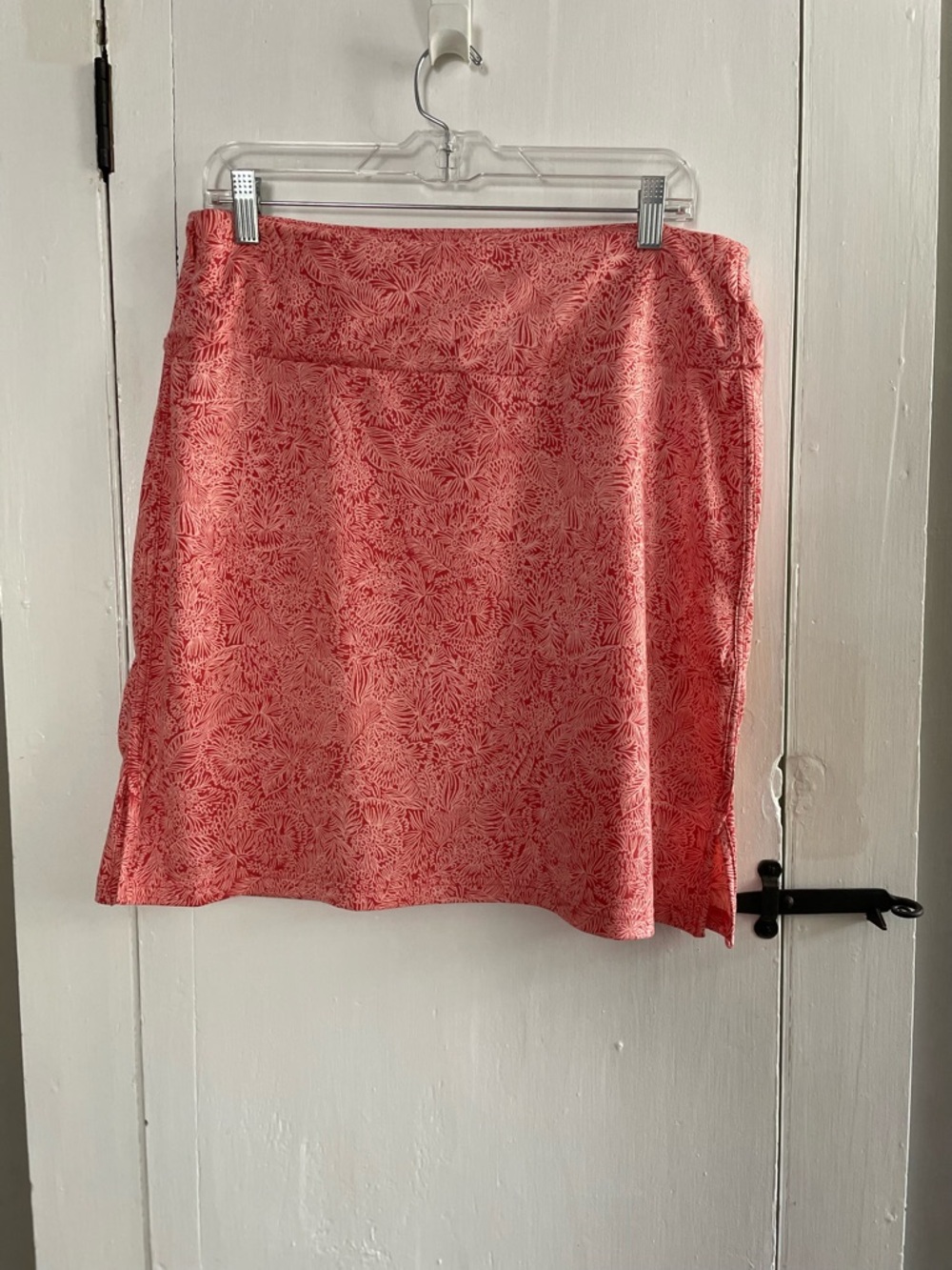Title Nine Breeze Skirt Coral Floral-Print A-Line Women's Athletic Beach Skirt L